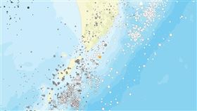 地牛翻身！俄羅斯東部海域27日驚傳規模6.0地震，根據美國地質調查局（USGS）觀測資料顯示，震央在北緯50.824度，東經 157.497度，即北千島群島以東98公里處，地震深度為53.4公里。（圖／翻攝自美國地質調查局）
