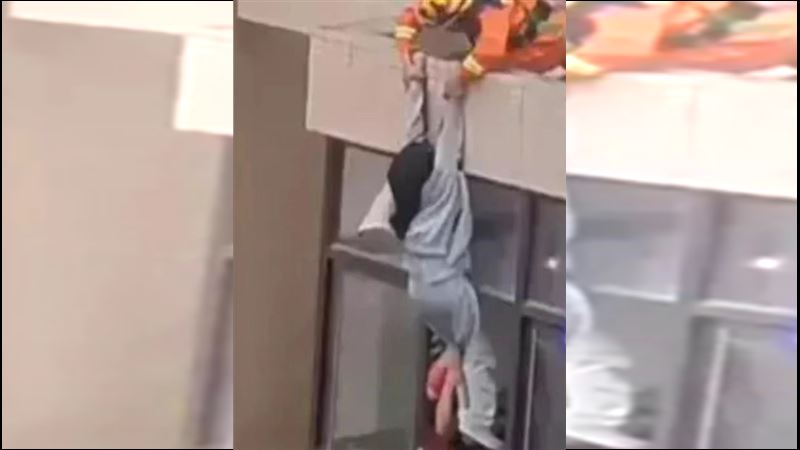 消防員救墜樓妹子失手脫褲 結局展開