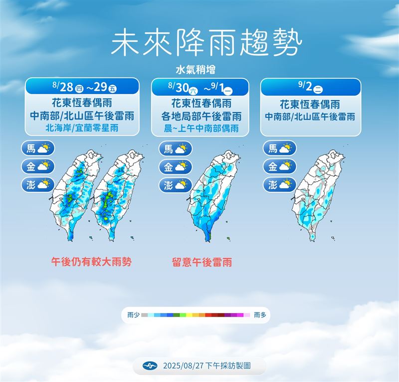 未來一週降雨趨勢。（圖／氣象署）