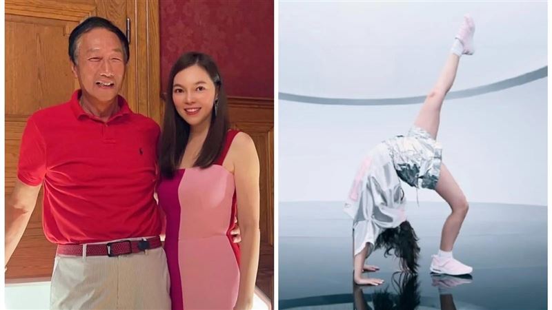 郭台銘10歲小女兒罕露臉　秀倒立折腰絕技
