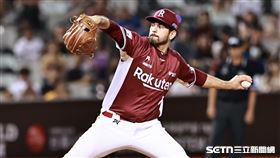 中職36年例行賽，樂天桃猿先發投手魔神樂。（圖／記者劉彥池攝影）