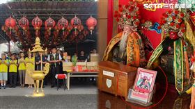 關聖帝君,三太子,屏東縣潮州警分局,神像,農民,聖筊,警察廟,值班台（圖／民眾提供） 