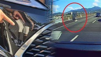國5驚見不明大型鐵片襲擊　淚噴35萬修車