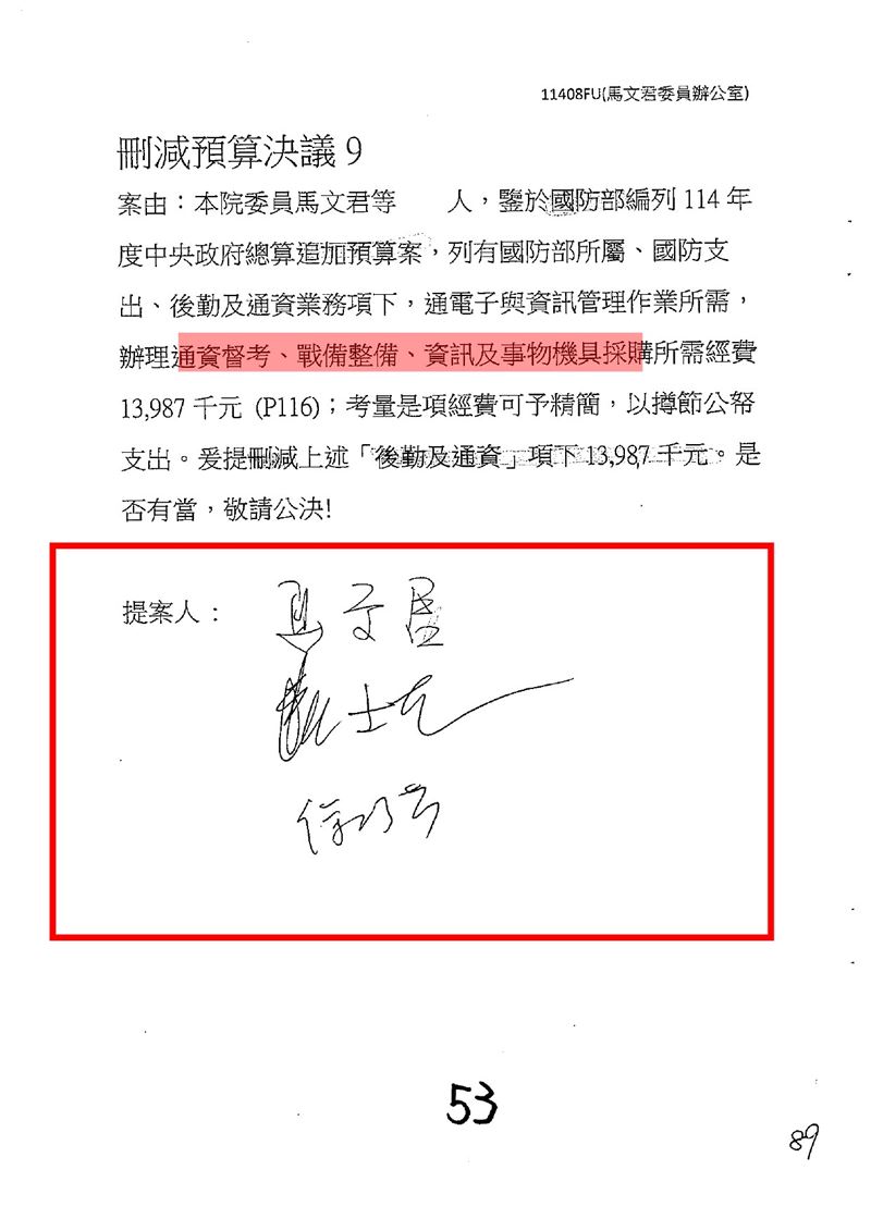 吃了無敵星星什麼都不怕？林楚茵：國民黨立委提案大砍國防追加預算。（圖／翻攝自林楚茵臉書）
