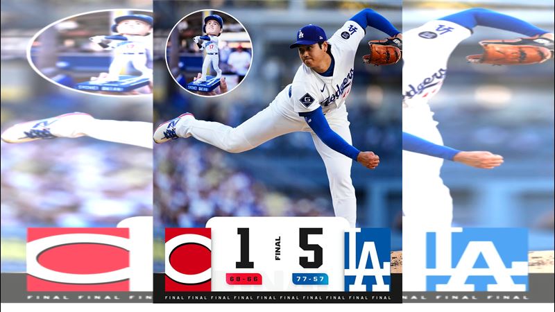 大谷翔平28日奪下轉戰道奇首勝。（圖／翻攝自MLB X）