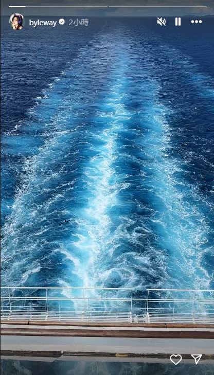 許允樂、李玉璽分享郵輪上的蔚藍海景。（圖／翻攝自許允樂IG）