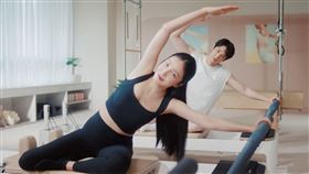 楊謹華與劉以豪擔任器械皮拉提斯品牌代言人。(圖/虎鐵器械皮拉提斯提供)