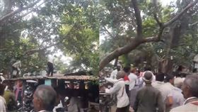 印度猴子撒鈔票。（圖／翻攝自X平台@RahulTh63323279）