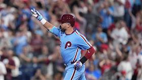 舒瓦伯（Kyle Schwarber）29日單場炸裂4轟。（圖／路透社／達志影像）