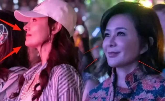 關之琳(右)、李嘉欣(左)兩人造型意外成為話題。（圖／翻攝自微博）