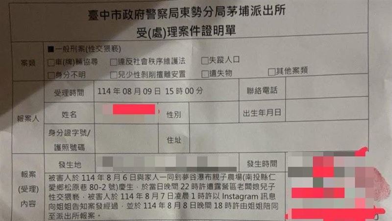 遭營主兒性侵…親友控無悔意「拖延偵辦」
