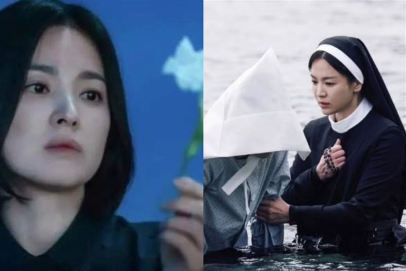 宋慧喬憑藉《黑暗榮耀》(左)重返巔峰，又於今年1月份，主演恐怖片《黑祭司2：闇黑修女》(右)。（圖／翻攝自網路）