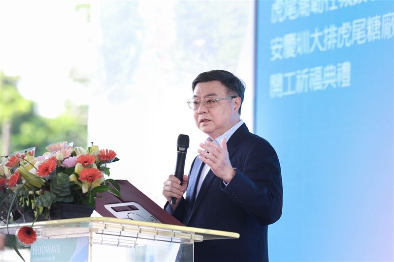 行政院長卓榮泰赴雲林出席「安慶圳大排虎尾糖廠段排水路治理工程」開工祈福典禮。（圖／行政院提供）