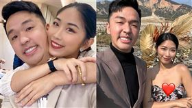 《瘋神無雙》班底香蕉（左）近日利用工作空檔，帶著老婆Timmy（右）一同出國旅遊。（圖／翻攝自三立新聞）