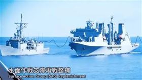 海軍公布漢光41號演習紀實影片，披露模擬友盟大型補給船艦進入我港口的「重要物資接轉」作業。（圖／中華民國海軍Youtube）