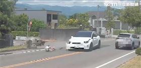 宜蘭三星鄉今（31）日發生一起車禍。（圖／翻攝畫面）