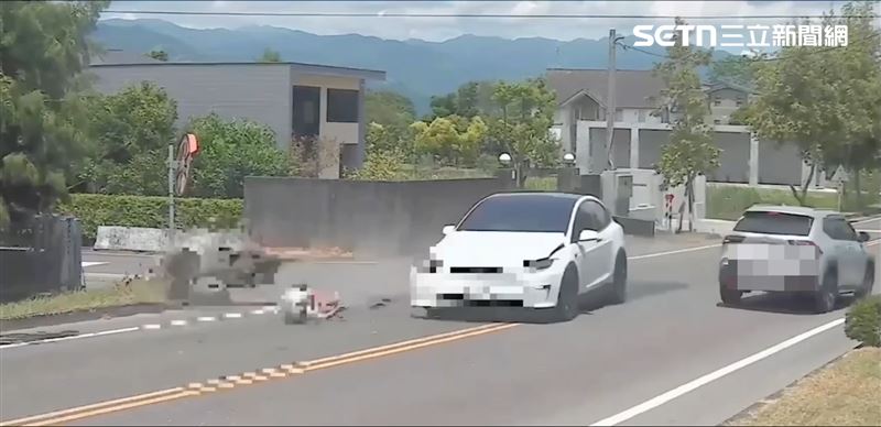 三星鄉騎士被撞飛…撞擊驚悚畫面曝光