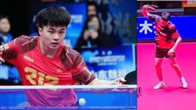 孫聞（右）因輸給林昀儒，怒摔球拍被停賽。（圖／翻攝Youtube）