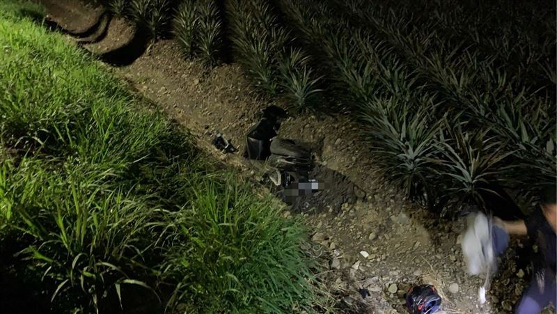 戰備道罕見車禍…鬼月深夜跌2公尺深田埂