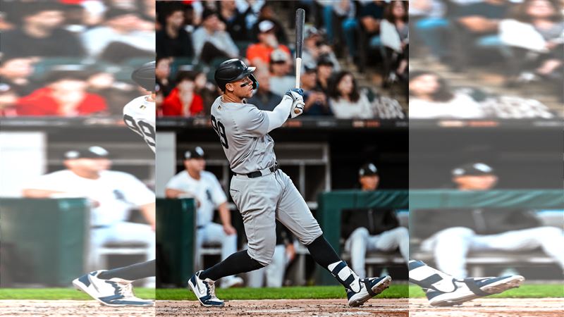 賈吉（Aaron judge）1日掃出本季第43轟。（圖／翻攝自洋基 X）