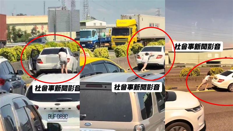 女駕駛危險推車的行為讓路過民眾都嚇壞。（圖／翻攝《社會事新聞影音》）