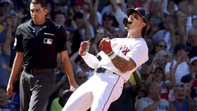 杜倫（Jarren Duran）1日跑出場內全壘打。（圖／美聯社／達志影像）