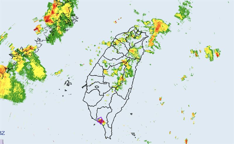 大雷雨開炸9地，防雷擊、冰雹。（圖／氣象署）