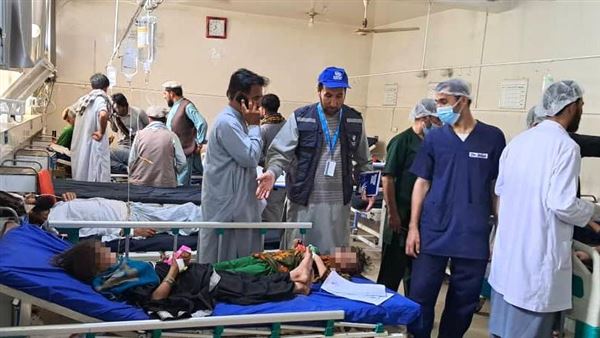 阿富汗地震造成嚴重死傷，世界衛生組織醫療團隊在第一線醫院持續救治。（圖／翻攝自X@WHOAfghanistan）