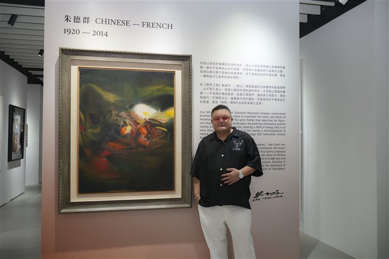 朱德群《南山》寓意穩固依靠，呼應衛山集團「成為藏家靠山」核心理念。（圖／衛山拍賣提供）
