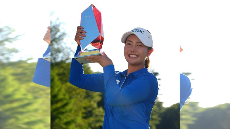王馨迎拿下職業生涯首座LPGA冠軍。（圖／中國信託提供）