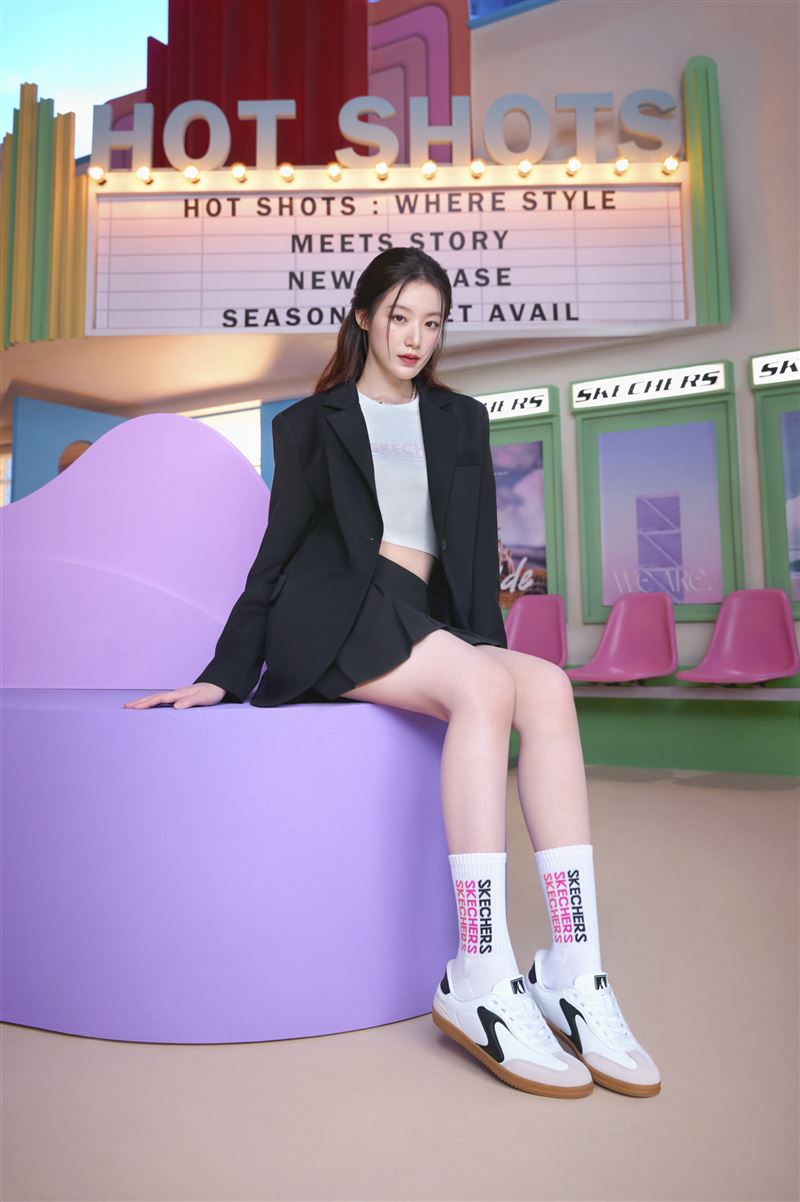 舒華成為SKECHERS品牌代言人,九月首波HOTSHOT形象大片正式登場。(圖/品牌業者提供)