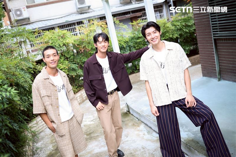 《進行曲》由牧森（左起）、余杰恩、劉育仁主演。（圖／記者鄭孟晃攝影）