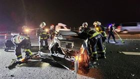 台中,烏日,國道3號,追撞,死亡車禍,輔助車道。（圖／翻攝畫面）