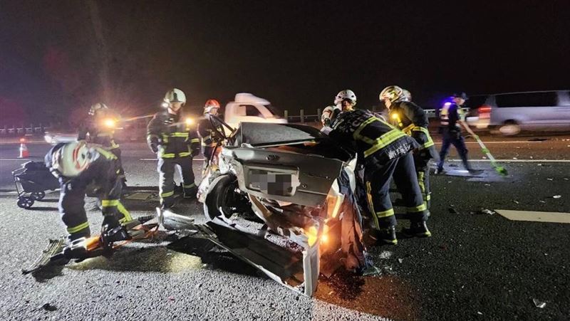 國道3號台中烏日路段，發生一起死亡車禍。（圖／翻攝畫面）