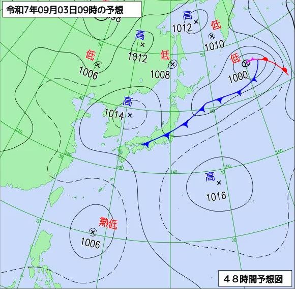 明（3）日上午9時菲律賓以東地區將有新的熱帶性低氣壓形成，正逐漸向北朝台灣東部外海移動。（圖／翻攝自日本氣象廳）