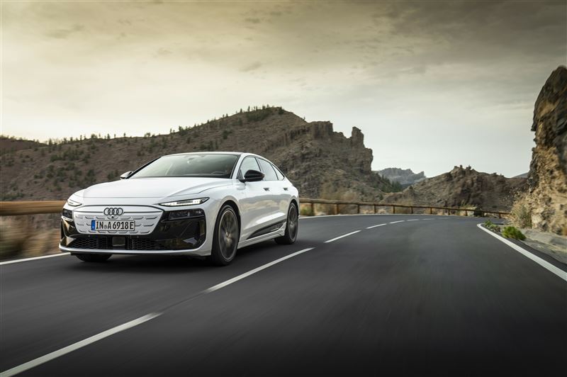 A6 e-tron採用輕量化鋁合金與高強度鋼材打造。（AUDI提供）