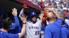 索托（Juan Soto）2日敲出加入大都會後首支滿貫砲。（圖／美聯社／達志影像）