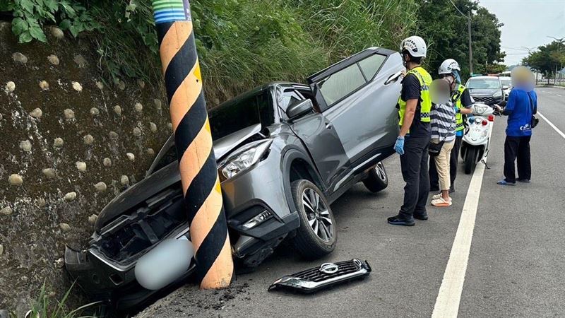 78歲伯載妻自撞雙雙送醫！稱喝水分心釀禍