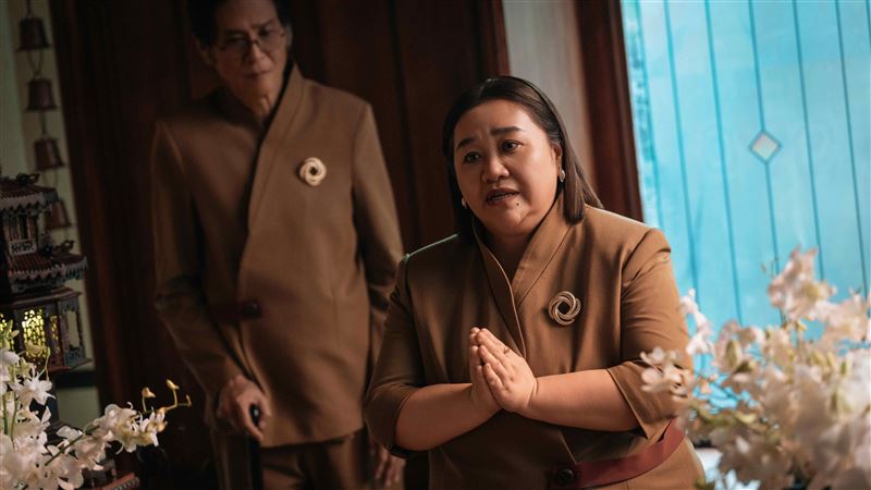 鍾欣凌劇中飾演邪教教主。（圖／Netflix提供）