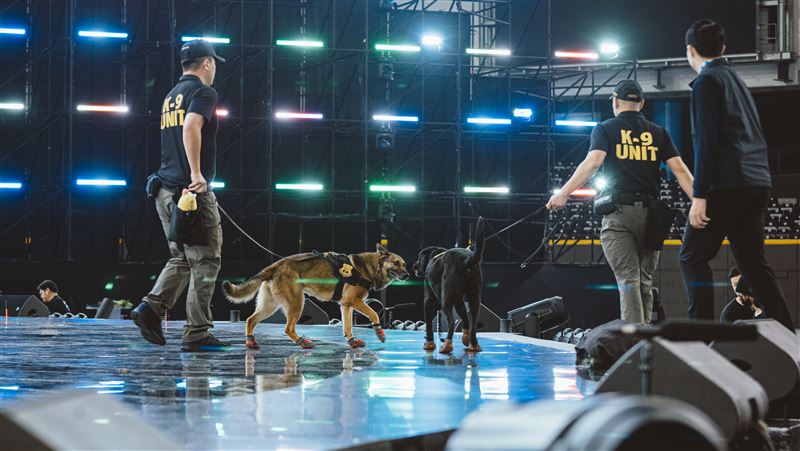 國軍中最萌戰力K9軍犬分隊。（圖／文化總會提供）