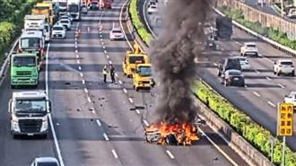 賓士男國道火燒車受困慘死…嬤曝最後對話