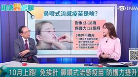 9月開學，校園傳染病拉警報！小兒科醫師林應然提醒，學生重新聚集，腸病毒、流感與新冠更易傳播，家長與孩子必須落實口罩、勤洗手等基本防疫習慣。10月將上路的鼻噴式流感疫苗，適用2至18歲，保護力可維持近一年，最重要的是「不用挨針」，對怕打針的孩童是一大福音。（圖／《健康醫起聊》提供） 