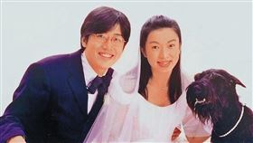 戴更基（左）和歌手趙詠華（右）。