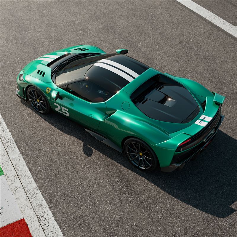 法拉利296 Speciale導入大量碳纖維與鈦合金。（Ferrari提供）