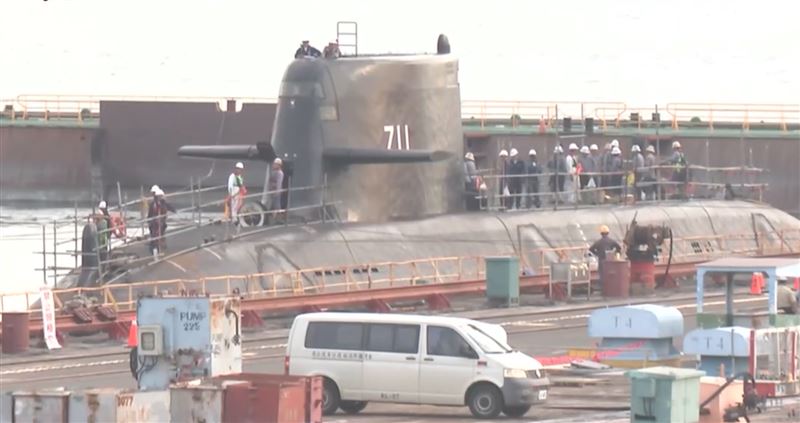 以目前時程來看，9月進行潛航測試，仍在規劃內，海軍今年11月交艦目標不變。（圖／翻攝畫面）