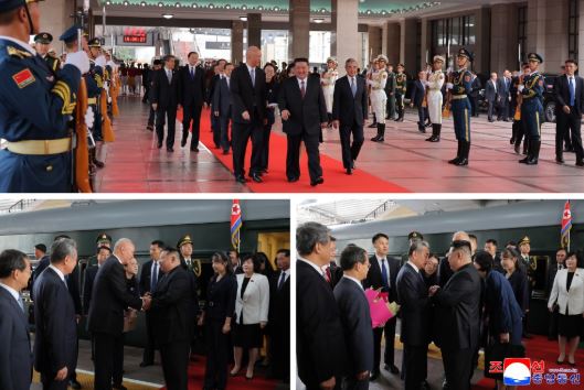 金正恩首度攜愛女金朱愛外訪。（圖／翻攝自北韓中央通信社網頁kcna.kp）