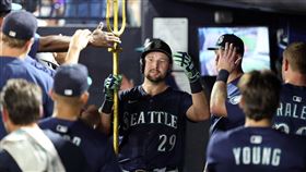 水手捕手洛利（Cal Raleigh）炸裂本季第51轟。（圖／路透社／達志影像）