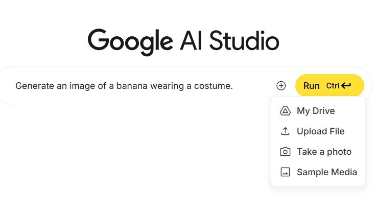 《三立新聞網》記者實測，進入Google AI Studio後，僅需上傳照片並輸入Nano Banana指令，即可開始生成公仔照。（圖／翻攝自Google Germini）