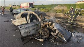 國道,員林,火燒車,起火（圖／翻攝畫面）