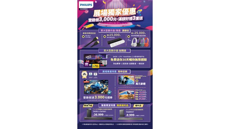 飛利浦好禮大放送！萬元豪禮等你帶回家